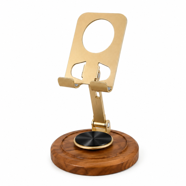 Premium Foldable Aluminum Mobile Stand | Adjustable Desk Phone Holder for iPhone & Smartphones