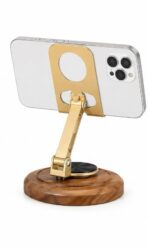 Premium Foldable Aluminum Mobile Stand | Adjustable Desk Phone Holder for iPhone & Smartphones - Image 4