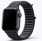 Premium Black Ribbed Magnetic Loop Strap for Apple Watch