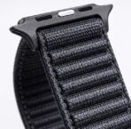 Premium Black Ribbed Magnetic Loop Strap for Apple Watch - Image 2