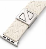 Premium Woven Magnetic Loop Strap for Apple Watch - Ivory White - Image 3