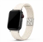 Premium Woven Magnetic Loop Strap for Apple Watch - Ivory White