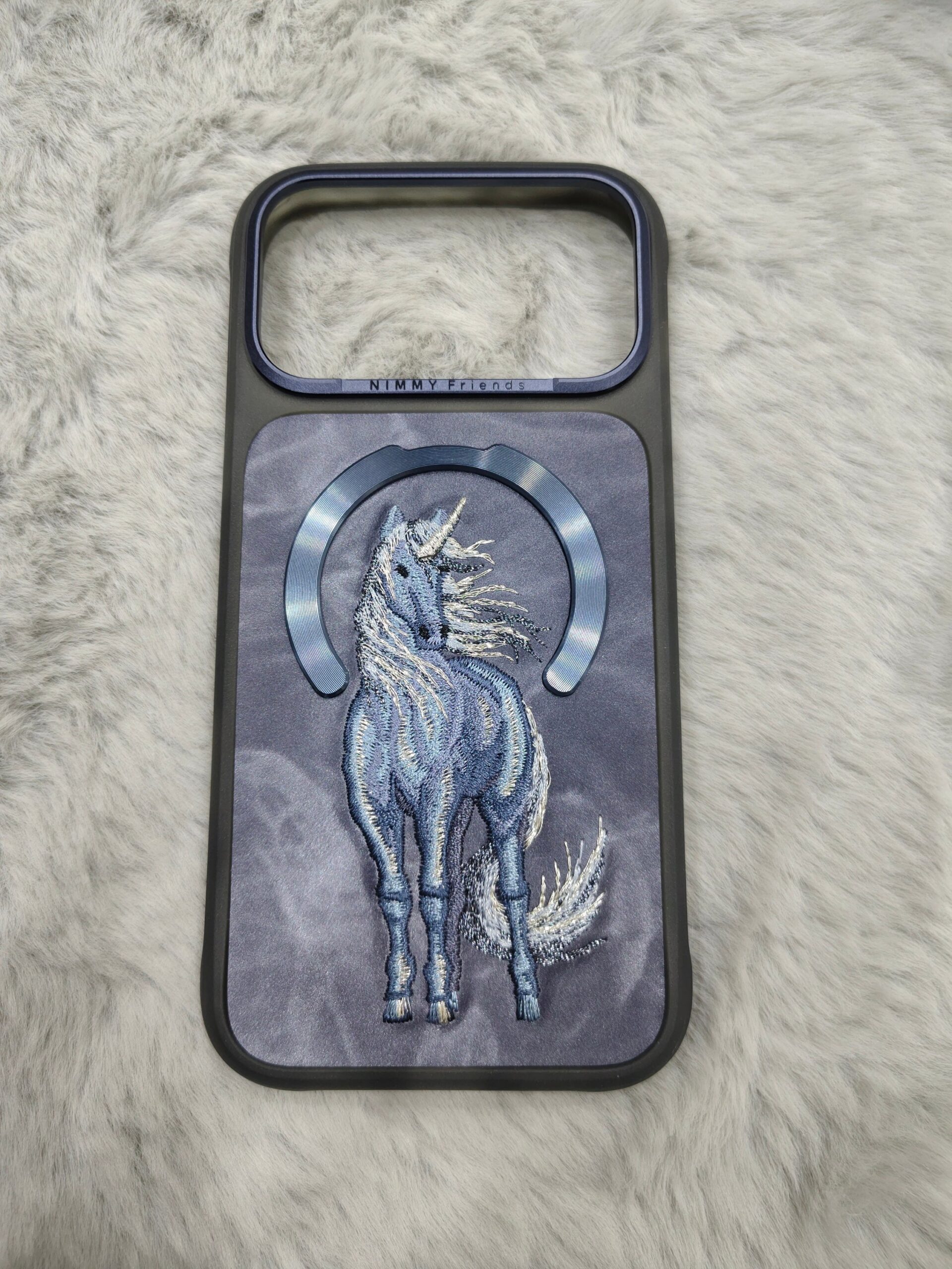 2026/08/1006-scaled.jpg NIMMY Friends Fantasy Dreamy Animal Series MagSafe Case (Blue Unicorn). - Image 1