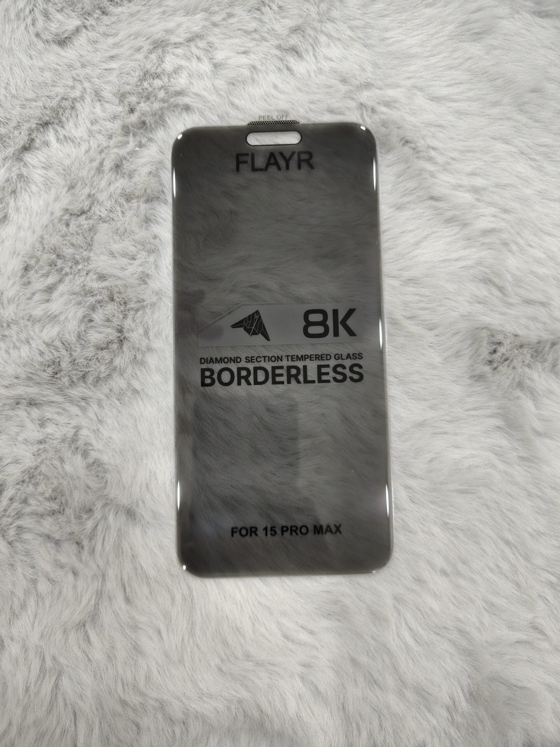 2026/08/1090-scaled.jpg FLAYR 8K Diamond Section Borderless Tempered Glass for iPhone 15 Pro Max - Image 1