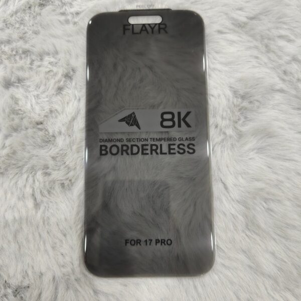 FLAYR 8K Diamond Section Borderless Tempered Glass for iPhone 17 Pro