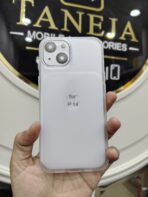 Stylish iPhone 14 TPU Cover with a slim, lightweight design, soft finish, and raised camera protection