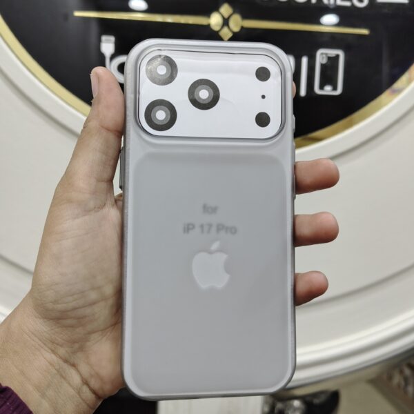 semi-transparent frosted back cover designed for the iPhone 17 Pro.