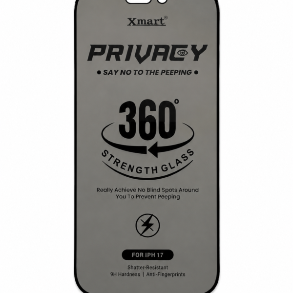 Xmart 360° Privacy Tempered Glass for iPhone 17