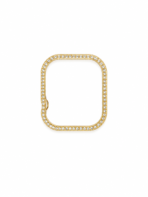 GUOI gold-tone rhinestone bling protective bumper case designed for a 42mm smartwatch. - Image 2