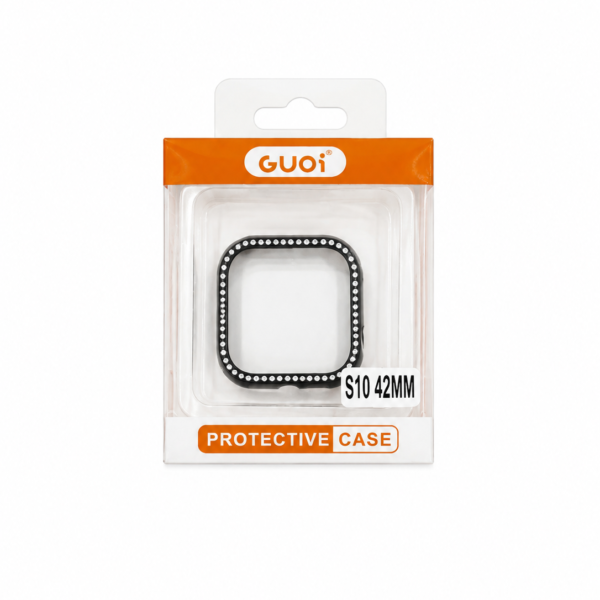 GUOI Bling Rhinestone Protective Case designed for the Apple Watch Series 10 (42mm).