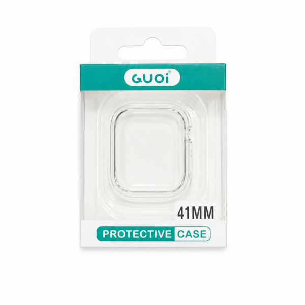 GUOI 41mm Clear Smartwatch Protective Case.