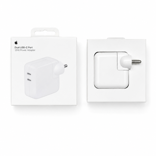 Apple 35W Dual USB-C Port Power Adapter.