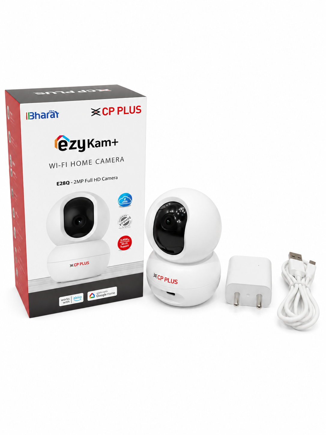 2026/08/816.png CP Plus ezyKam+ E28Q 2MP Full HD Wi-Fi Home Camera. - Image 1