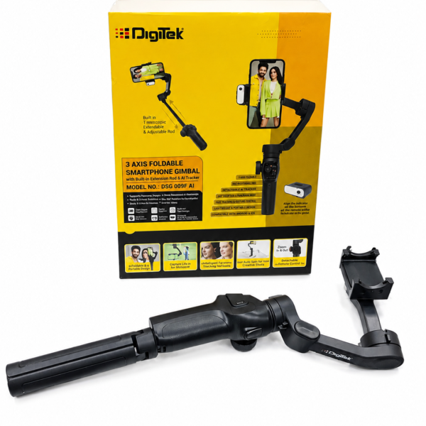 Digitek (DSG-009F AI) 3-Axis Foldable Smartphone Gimbal.
