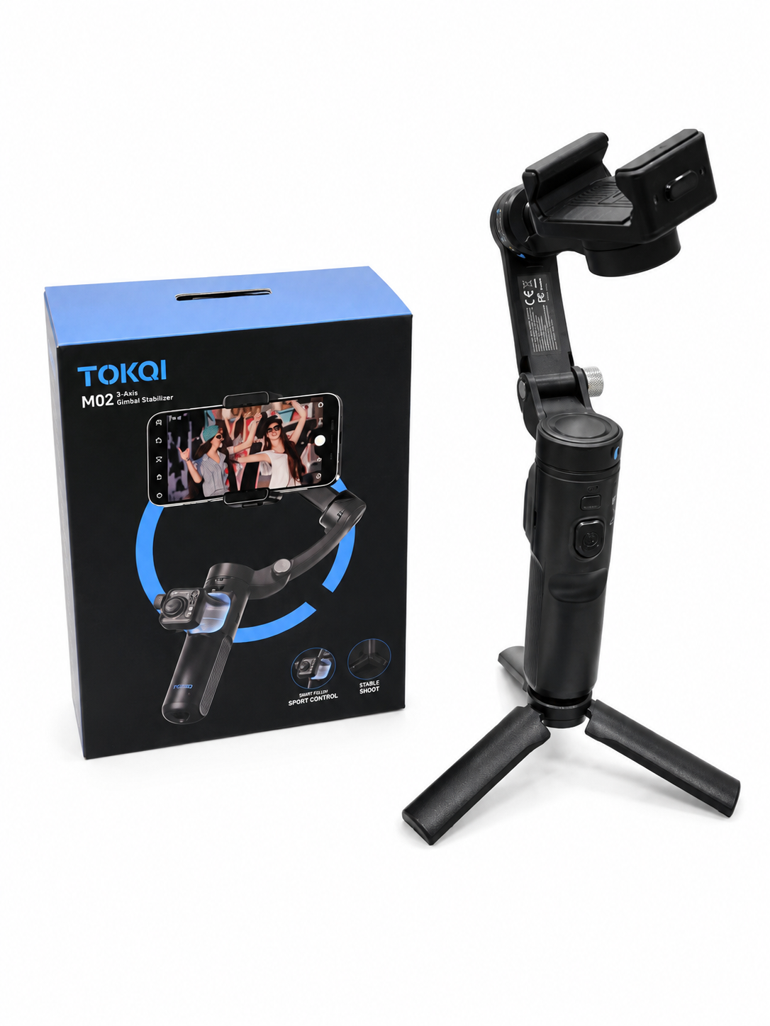 2026/08/846.png TOKQI M02 3-Axis Gimbal Stabilizer. - Image 1
