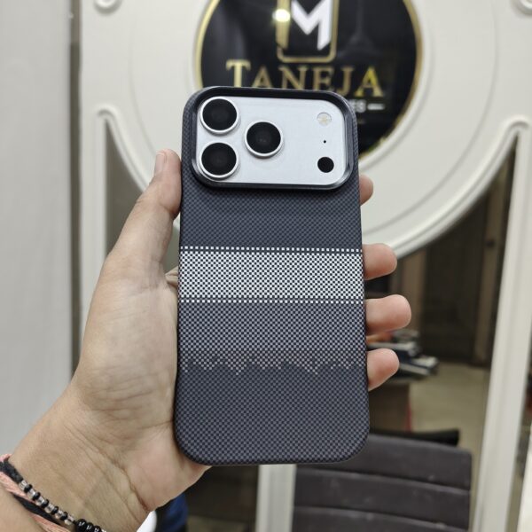 Carbon Fiber Checkered Shockproof Mobile Back Cover