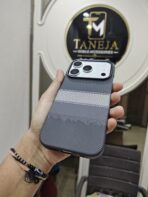 Carbon Fiber Checkered Shockproof Mobile Back Cover - Image 3