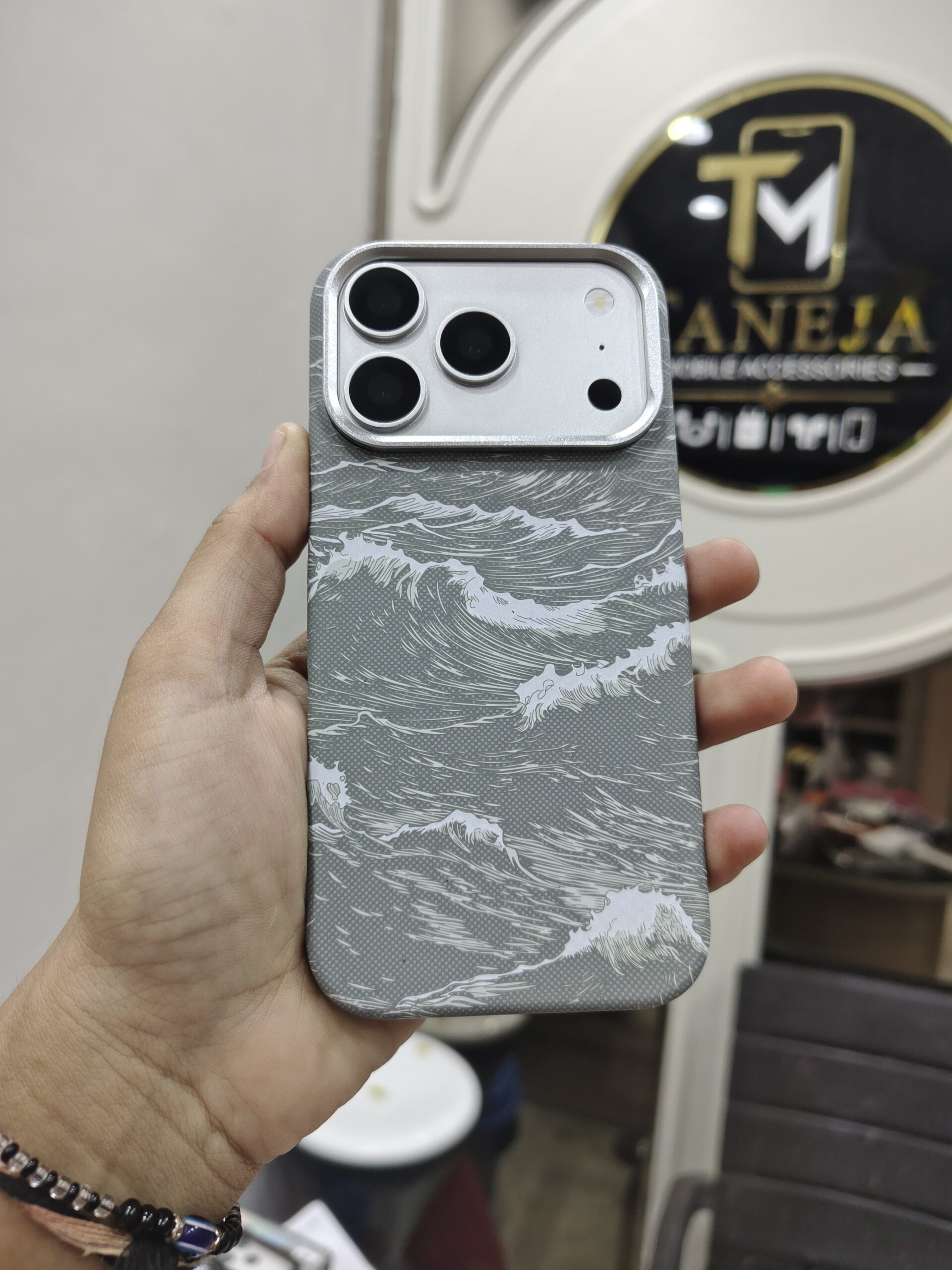 2026/08/882-scaled.jpg Grey Wave Pattern Printed Soft TPU Mobile Cover - Image 1