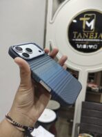 Blue Carbon Fiber Checkered Pattern Mobile Cover - Image 4