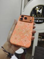 Orange Geometric Printed Soft TPU Mobile Cover - Image 3