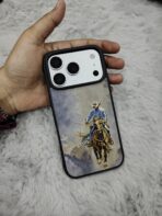 Western Cowboy Embroidered Leather Protective Phone Case. - Image 2