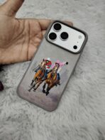 Embroidered Horse Rider Designer Phone Case - Image 3