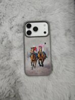 Embroidered Horse Rider Printed Phone Case