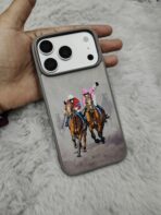 Embroidered Horse Rider Printed Phone Case - Image 2