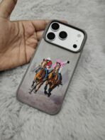 Embroidered Horse Rider Printed Phone Case - Image 3