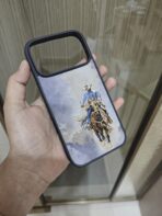 Premium Embroidered Western Cowboy Horse Rider Back Case designed for iPhone devices