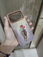 Embroidered Cowboy Riding Horse Printed Phone Case