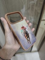 Embroidered Cowboy Riding Horse Printed Phone Case - Image 2
