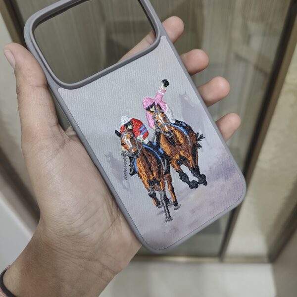 Embroidered Cowboy Horse Rider Phone Case