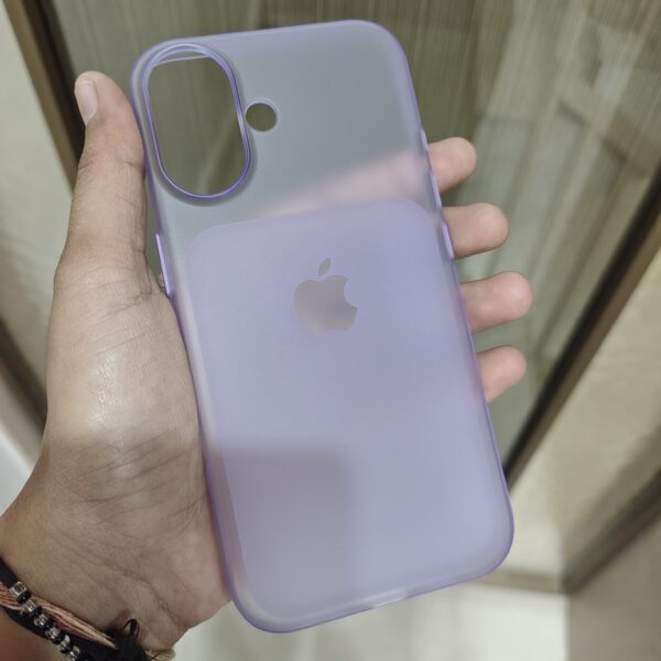 iPhone 16 Light Blue Frosted Soft TPU Cover