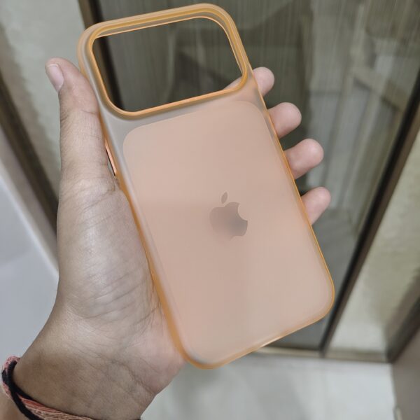 iPhone 17 Pro Peach Orange Frosted Soft TPU Cover