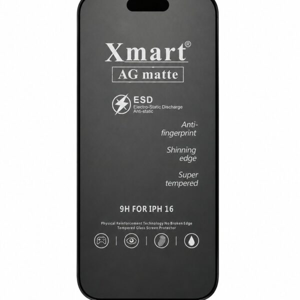 Xmart AG Matte 9H Tempered Glass Screen Protector for iPhone 16