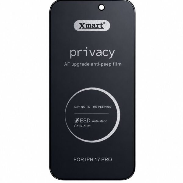 Xmart Privacy Anti-Peep Screen Protector for iPhone 17 Pro