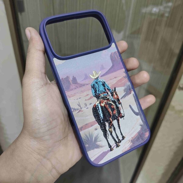 Western Cowboy Embroidered Printed Phone Case