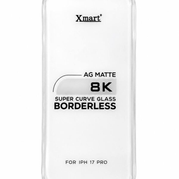 Xmart AG Matte 8K Super Curve Glass Borderless Cover for iPhone 17 Pro