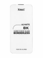 Xmart 8K AG Matte Super Curve Borderless Glass Screen Protector for iPhone 16 Pro