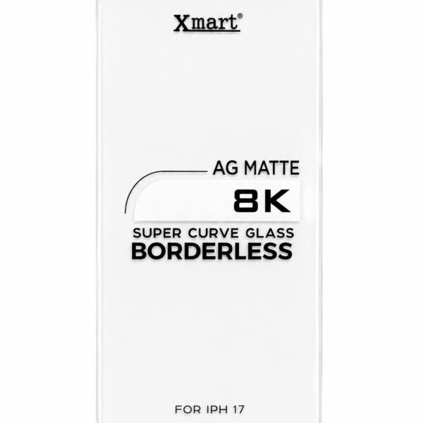 Xmart AG Matte 8K Borderless Super Curve Glass Screen Protector for iPhone 17