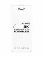 Xmart AG Matte 8K Borderless Super Curve Glass – iPhone 15 Plus / 16 Plus