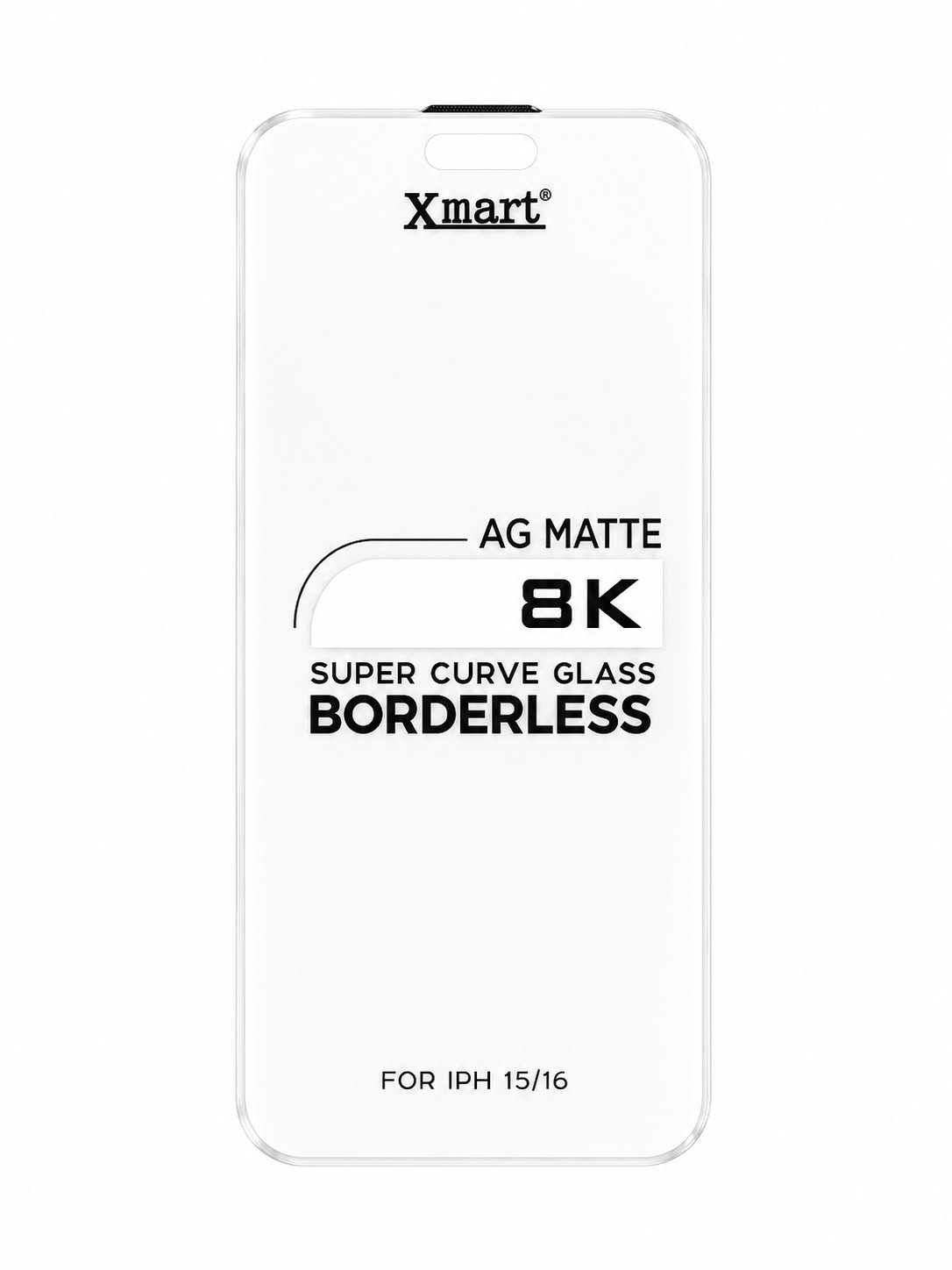 2026/09/1617.jpg Xmart AG Matte 8K Borderless Super Curve Glass – iPhone 15/16 - Image 1