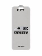 Flayr 8K Borderless Diamond Section Tempered Glass for iPhone 15 Pro