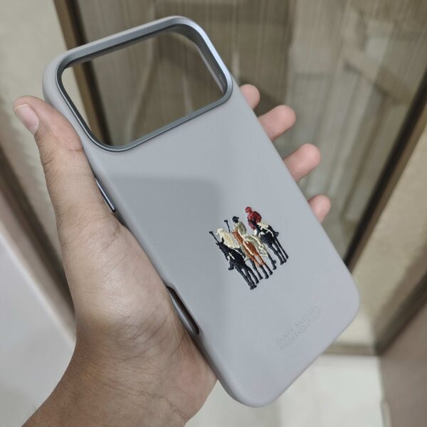 Santa Barbara Polo & Racquet Club Embroidered Leather Texture Phone Case