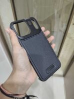 Premium Black Leather Wallet Phone Case with Camera Protection