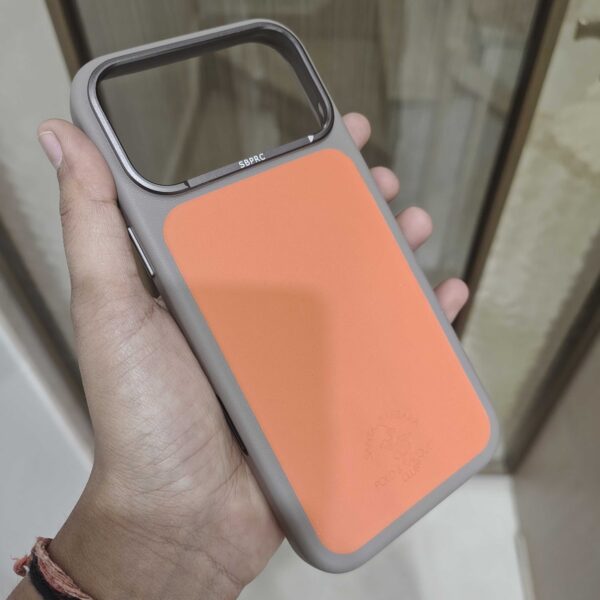 Santa Barbara Polo & Racquet Club Premium Leather Finish Phone Case – Orange