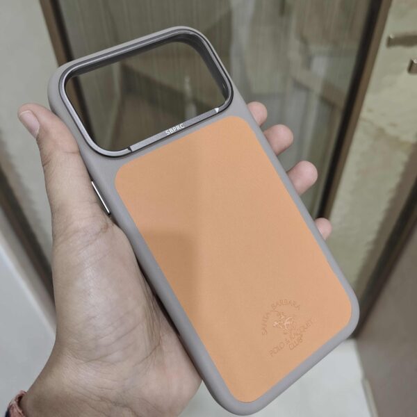 Santa Barbara Polo & Racquet Club Premium Leather Finish Phone Case – Tan