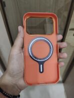 Orange Carbon Fiber Texture Premium Phone Cover - Image 3