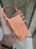 Orange Geometric Printed Soft TPU Mobile Cover - Image 2